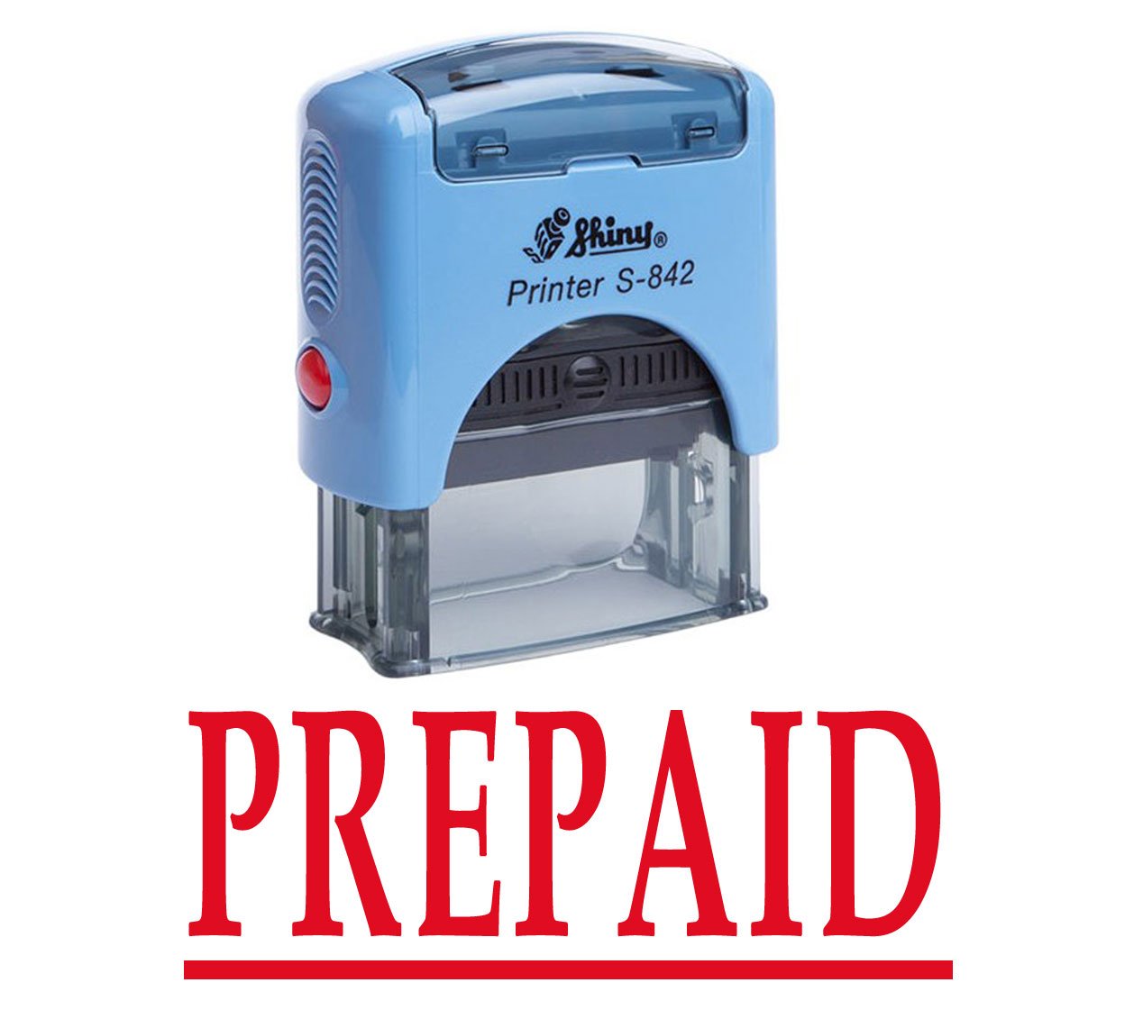 PREPAID Self Inking Rubber Stamp Custom Shiny Office Stationary Stamp