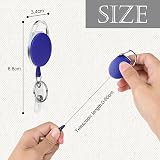 Vicloon Retractable Badge Reels 3 Pack Pink Purple Dark Blue 68cm view 2