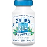 Zellie's | 100% Xylitol Peppermint Chewing Gum | No Aspartame, Gluten Free, Vegan &amp; Kosher (100 Count - Pack of 1)