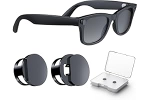 SEYNLI LED Light Cover for RayBan Meta Smart Glasses, Adjustable Light Blocker Compatible with Wayfarer, Skyler, Headliner, Oakley Meta HSTN, 2025New Design Lightweight Meta Glasses Flash Cover, Black, 2Pack