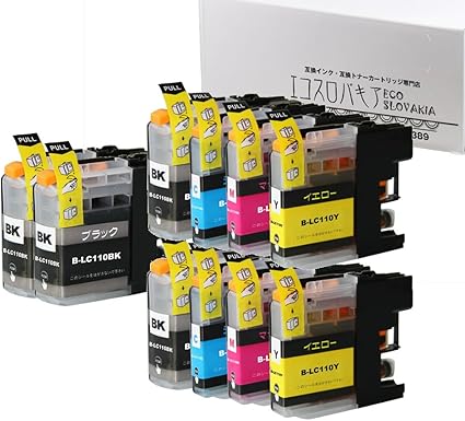 Amazon ブラザー用 互換 Lc110 Lc110 4pk X2 Lc110bk 2本 全10本 互換インク Dcp J152n Dcp J137n Dcp J132n 他対応 残量表示ic 保証付 エコスロバキア インクカートリッジ 通販