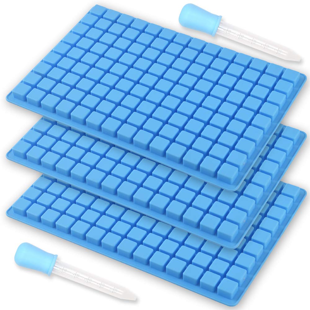 ionEgg 126 Cavity Square Silicone Mould, for Making Chocolate Candy, Mini Ice Cube Tray, Truffles Pralines, 3 Packs
