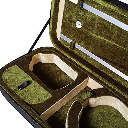 SKY 16 Inch Viola Oblong Case Lightweight with Hygrometer Black/Green