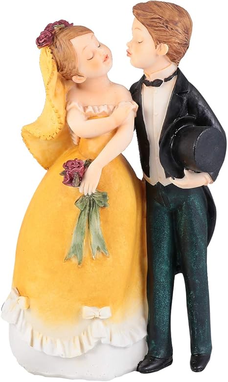 Amazon Tinksky 置物 花嫁花婿 結婚式 ウェディング 飾り かわいい キャラクター 樹脂置物 装飾 オフィス ホーム インテリア 置物 オブジェ オンライン通販