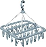alladaga 32 Clip Foldable Drip Hanger Dryer Rack for Socks Towels