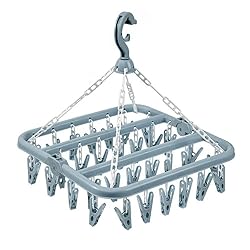 alladaga Clothes Drying Hanger with 32 Clips and