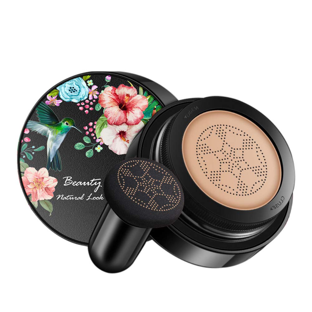 Mushroom Air Cushion BB Cream,Moisturizing Cover Blemishes Even Skin Tone BB Cream - Concealer Lasting Nude Makeup Brightening Pigment CC Liquid Foundation Makeup Base Primer by ColorfulLaVie