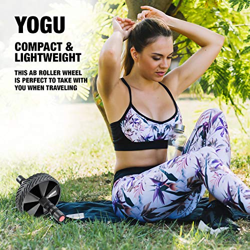 YOGU Ab Machine Exercise Equipment Ab Wheel Roller Abs Workout Trainer Fitness Equipment for Home Gym