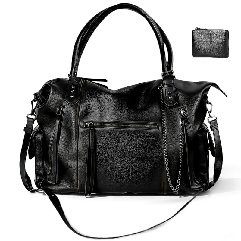 Photo 1 of *USED Broken Zipper*
Vegan Leather Hobo Handbags with Adjustable Strap, City Tote Bag 27L Fall Purse for Women with Wallets and Laptop Compartment (Black)