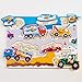 ROBOTIME Wooden Transportations Peg Puzzle Game Creative Toddler Knob Puzzle Toys Best Gifts for Toddler