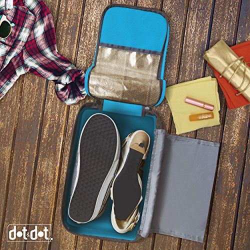 Dot&Dot - Shoe Bag - Convenient Packing System For Your Shoes When Traveling - Space Saver Bag - Protects Your Clothes From Dirt And Smell Of Your Shoes - Easy And Quick Access To Your Shoes While You Travel (Light Blue) - Thumbnail 6