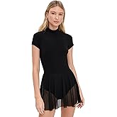 Norma Kamali Women's Mock Neck Cap Sleeve Flared Dress