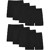 FEOEOR 8 Pack Girls Shorts Bike Shorts Toddler Biker Cartwheel Multi-Color Dance Under Dress Girls Clothes