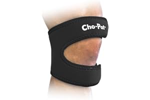 Cho-Pat Dual Action Double-Layer Adjustable Knee Strap, Full Mobility and Knee Pain Relief for Chondromalacia, Osgood Schlatter’s, Tendonitis, and Meniscus Tears, Medium