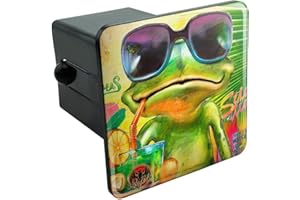 GRAPHICS & MORE Summertime Vacation Frog Tow Trailer Hitch Cover Plug Insert