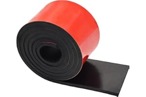TEKDOE 1/4 Inch Thick Adhesive Solid Neoprene Rubber Strips, Sheets, Rolls for DIY Gaskets, Seals, Warehouse Flooring, Weather Stripping, Pads (3 Inch Wide, 5 Feet Long)