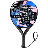 ianoni Padel Racket Carbon Fiber Surface with EVA Memory Flex Foam Core Padel Tennis Racquets Paddle Tennis Racket
