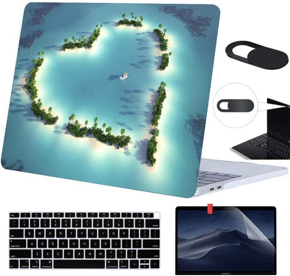 SAYA MacBook Newest Pro 13 Inch Case A2159 A1989 A1706 A1708, A2159 A1989 A1706 A1708 Bundle 4 in 1 Hard Plastic Protective Laptop Cover with Keyboard Cover Screen Protector Webcam Cover