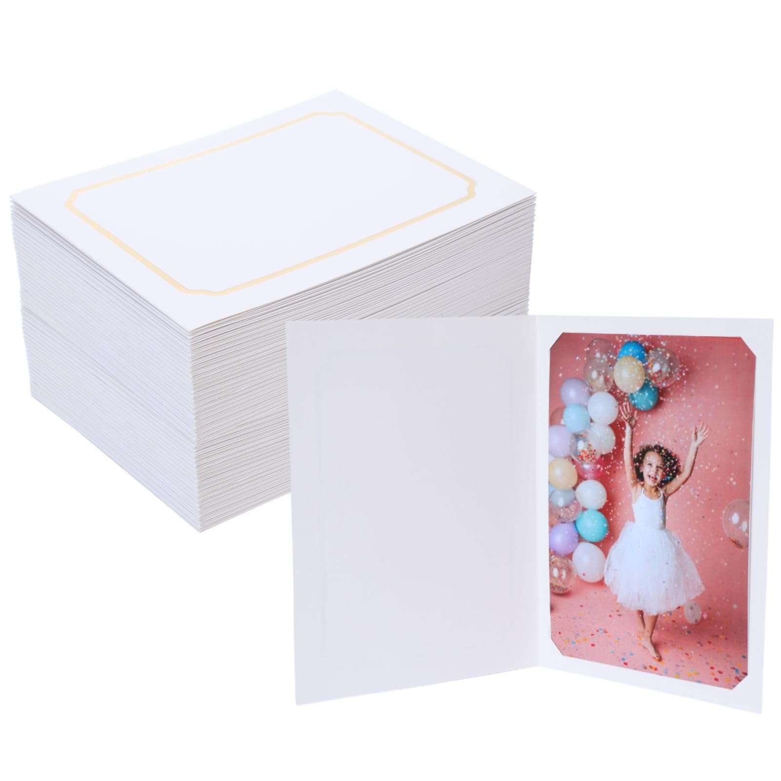 Litpoetic 100 Pack Photo Folder Frame for 4x6 or