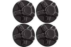 BA PRODUCTS Set of 4 - Phoenix QT545BHS-x4, ABS Black HUB Cover, HUB Cap FITS Trailer Wheels with Five, 13/16" Lug Nuts on 4.5 INCH Bolt PatternL8