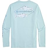 Vineyard Vines Mens Long-Sleeve Painted Bonefish Harbor Performance Tee