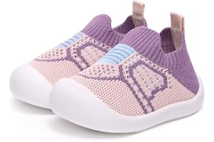 DUBUTO Baby Shoes Boys Girls Breathable Non-Skid Walking Sock Shoes First Walking Shoes With Soft Rubber Sole Infant Toddler Slipper Sneaker