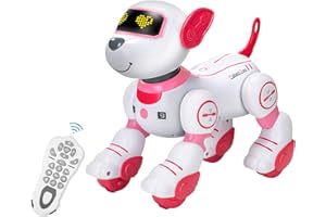 Zreswap Remote Control Robot Dog Toy: Programmable Robotic Puppy for Kids Smart Interactive Robot Pet Dog Dancing Singing Stunt Animal Toy for Toddler Toys 3-8 Year Gift