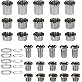 Lotatheta 5 pcs for Each Single/Double/Triple Chainring Bolts Screws Disc Crankset Nuts Chainwheel + 10 pcs Washers Fit for Road Bike Mountain Bike MTB (25 pcs)