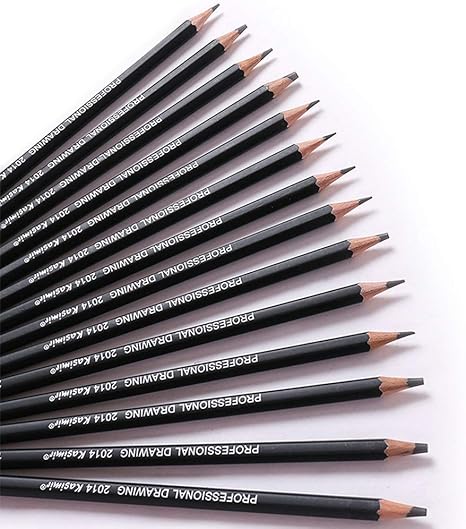Bleistifte Set zum Zeichnen, 14 Stück Professionelle Graphitstifte ...