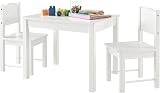 HYGRAD Kids Wooden Table & 2 Chair Set for Preschoolers - Grey view 3