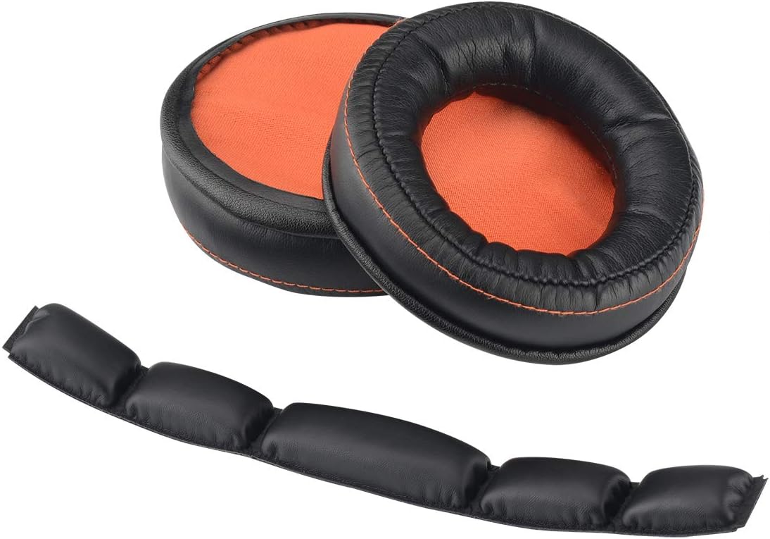 Geekria Earpad and Headband Set Compatible with SteelSeries SIBERIA 800/840 Headphones, Repair Parts Suit (Black)
