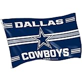 NFL Dallas Cowboys Vintage Flag | 3 x 5 Estate Flag with Grommets | Heavy Duty Banner for Outdoor Garden Patio Decoration | Indoor Wall Decor for Room | Works with Flagpoles for Outside House (Dallas Cowboys-Vintage)