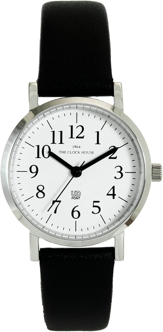 Amazon ザ クロックハウス ユニバーサルデザイン シンプル 見やすい 腕時計 Lud5001 Wh1b レディース ブラック レディース腕時計 腕時計 通販