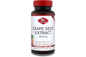 Olympian Labs Grape Seed Extract 600mg, Supports Heart & Immune Health, 60 Count