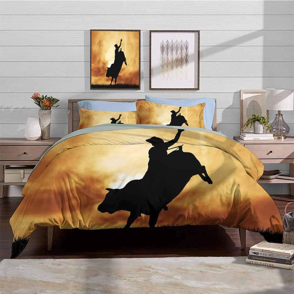 Duvet Cover Set Western Washable Duvet Cover Set Bull Rider