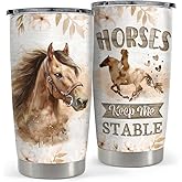 SANDJEST 20oz Stainless Steel Insulated TumblerHorse Tumbler 20oz Stainless Steel Insulated Coffee Travel Mug Cup for Women Girls Horse Gifts for Birthday Christmas Mothers Day