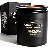 Luxury Candle Gift for Men – Cedarwood & Vetiver Soy Candle, Handcrafted Black Jar, 7.05oz, 42-Hour Burn, Premium Masculine Fragrance for Home Décor