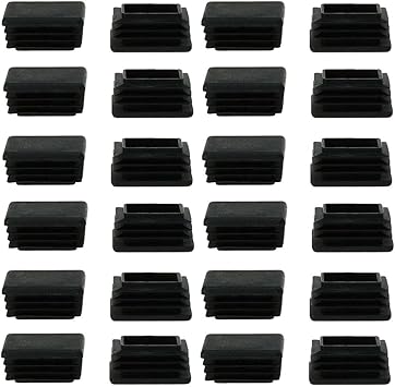 Uxcell 24pcs 25 X 38mm Plastic Rectangle Ribbed Tube Inserts End Cover Cap Furniture Chair Table Feet Floor Protector Amazon Com