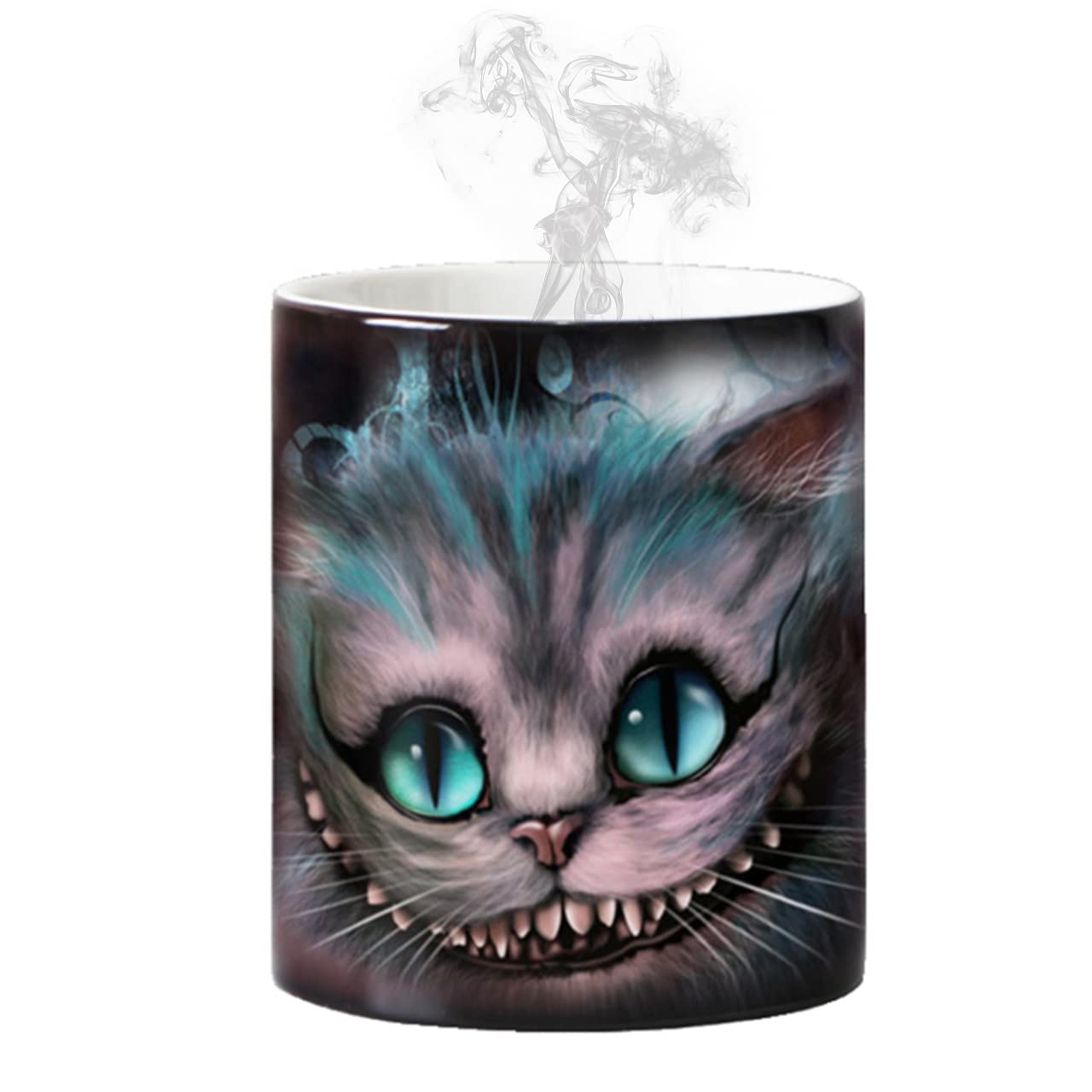 Coffee Mugs, Funny Cheshire Cat Heat Sensitive Ceramic Coffee Cups Magic Mug Perfect Novelty Father Gifts 350 ml (12oz) — image 1