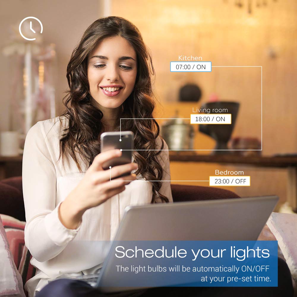 Linkind Smart Bulb, Zigbee LED Warm White A19 Bulb, 9W, Dimmable, hub Required, 2700K, Warm White, 60W Equivalent, Compatible with Alexa, Pack of 1