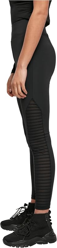Legging Taille Haute Biker Tech Mesh pour Femme, Noir, XL