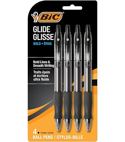 Amazon.com : BIC Glide Bold Black Ballpoint Pens, Bold Point (1.6