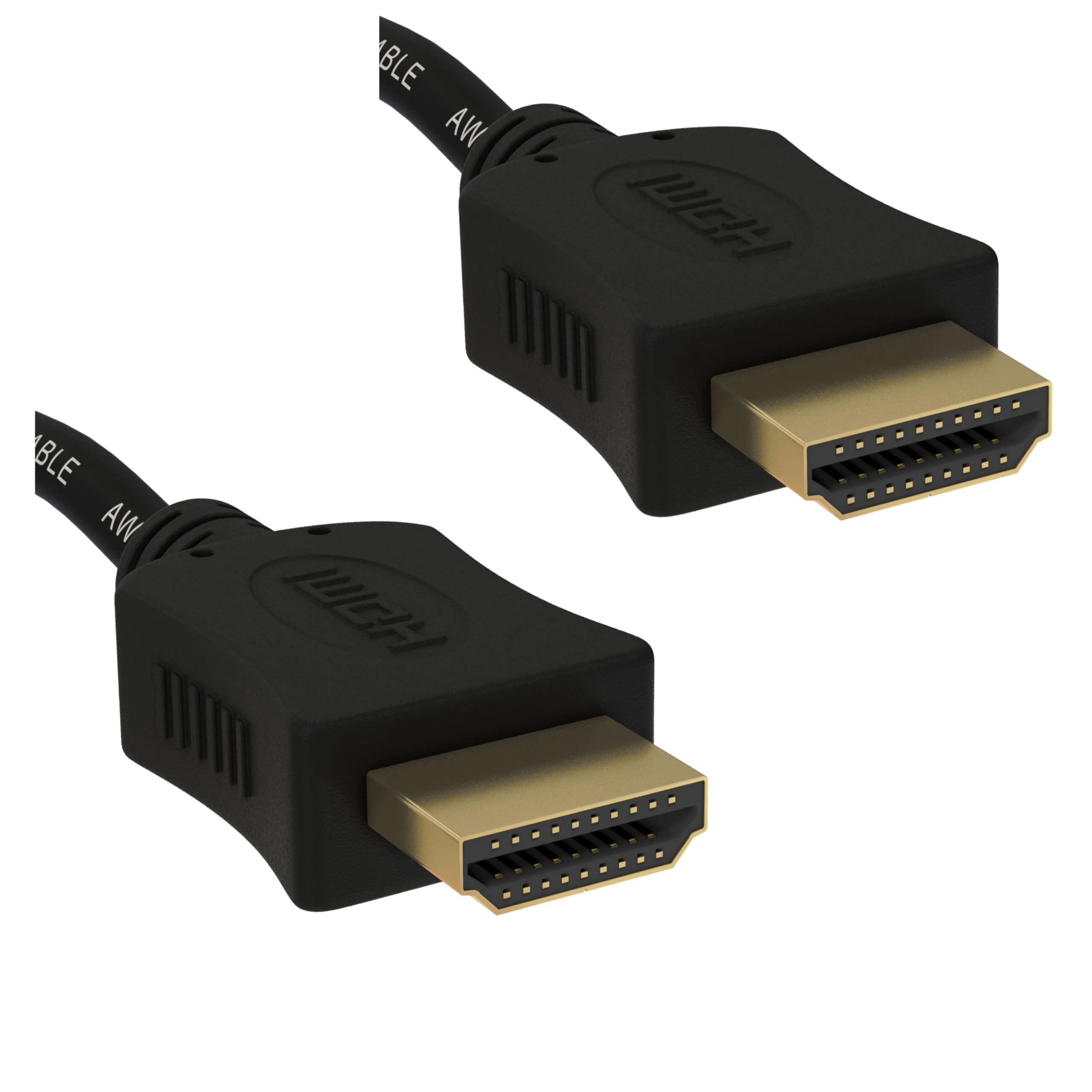 ConnectingU 50cm Black 4K/3D HDMI Cable Male to Male with Ethernet, Compatible with PS5, Xbox Series S, Sky, Virgin Media, Blu-ray DVD Player