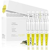 BACHERI Vitamin C Face Serum with Glutathione, 4D Hyaluronic Acid & Aloe Vera – Lightweight Brightening & Hydrating Ampoule for Daily Skincare, Dark Spots, Sensitive Skin Friendly - (1.0 ml)*30 Vials