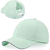 Little Girls Criss Cross Ponytail Hat Toddler Reflective Baseball Cap Kids Quick Dry Summer Sports Hats Age 3-8