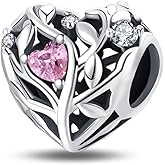MICOO 925 Sterling Silver Charms for Bracelets and Necklaces Butterfly Charms Beads Insects Flowers Charm Fits Pandora European Bracelets Gifts for Women Family Friends