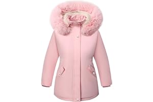 Arssm Girl's Winter Coat Long Waterproof Kids Outerwear Warm Parka Puffer Jacket with Hood