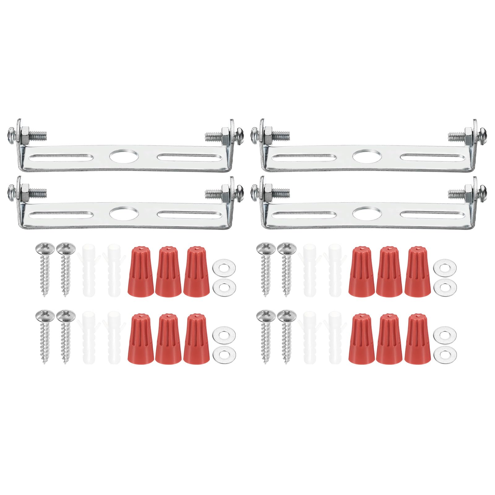 Patikil 80mm Universal Light Fixture Mounting Bracket Kit, 4 Set Crossbar Ceiling Light Plate with Screw for Wall, Ceiling, Pendant, Chandelier