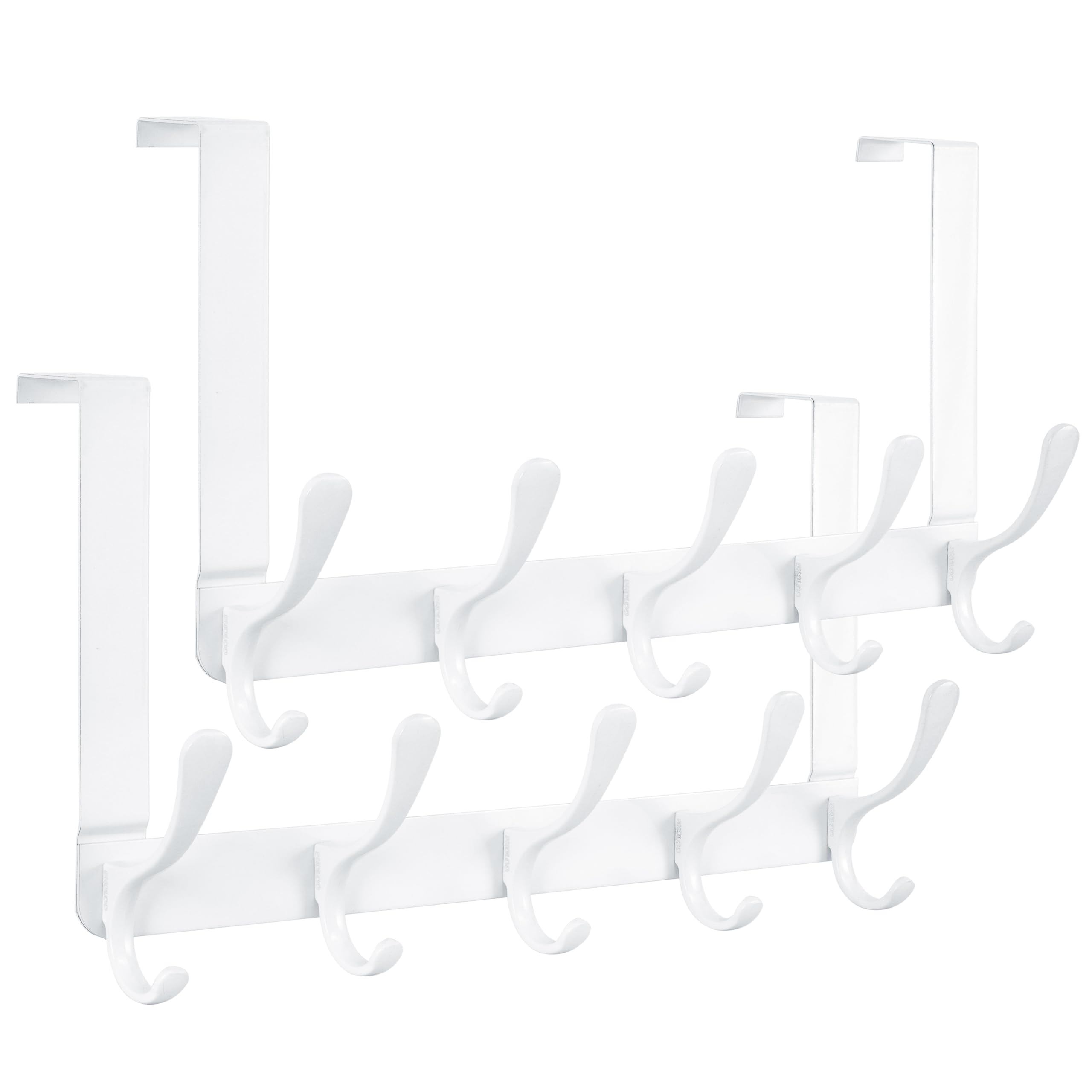 Photo 1 of SKOLOO Over The Door Hook, Door Hanger Hooks for Hanging Clothes, Towels, Coats, Hats, Over The Door Towel Hook - Pack of 2, White, Assembly Required