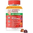 SmartyPants Organic Kids Multivitamin, Daily Gummy Vitamins: Probiotics, Vitamin C, D3, Zinc, & B12 for Immune Support, Energy & Digestive Health, Assorted Fruit Flavor, 120 Gummies, 30 Day Supply